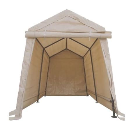 Impact Canopy 6 FT x 8 FT  Storage Shed, Steel Pipe 37.5mm, Polyethene Cover, TAN 070018150